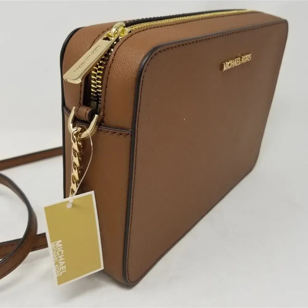Michael Kors Brown Leather Crossbody Shoulder Bag‎